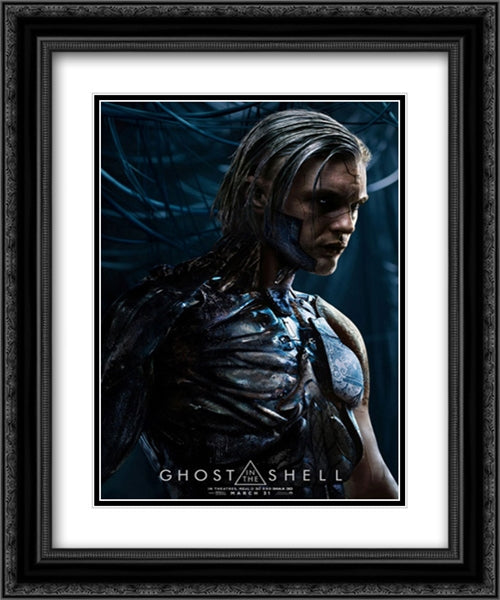 Ghost in the Shell 20x24 Black Ornate Wood Framed Movie Poster with Double Matting