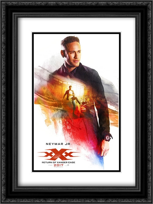 xXx: Return of Xander Cage 18x24 Black Ornate Wood Framed Movie Poster with Double Matting