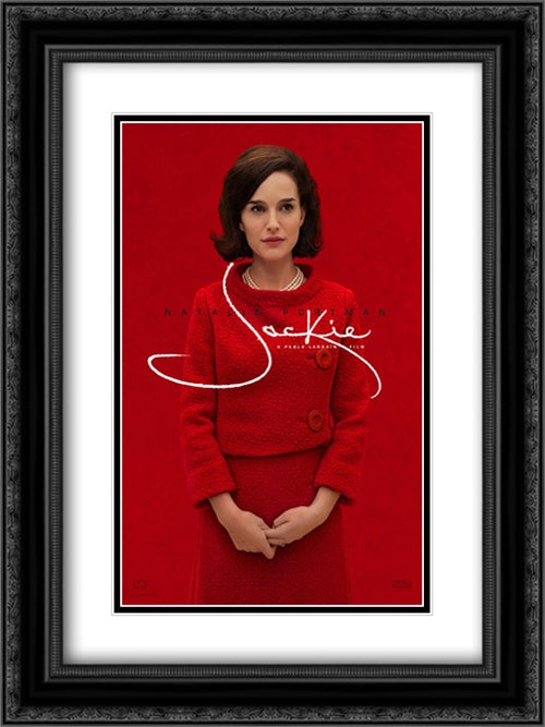 Jackie 18x24 Black Ornate Wood Framed Movie Poster with Double Matting