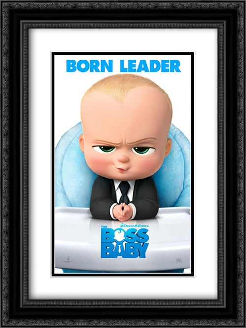 The Boss Baby 18x24 Black Ornate Wood Framed Movie Poster with Double Matting