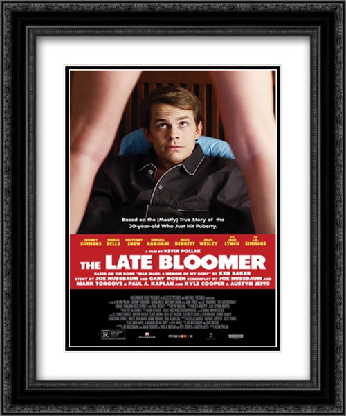 The Late Bloomer 20x24 Black Ornate Wood Framed Movie Poster with Double Matting