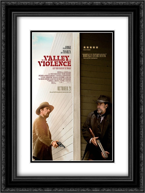 In A Valley Of Violence 18x24 Black Ornate Wood Framed Movie Poster with Double Matting