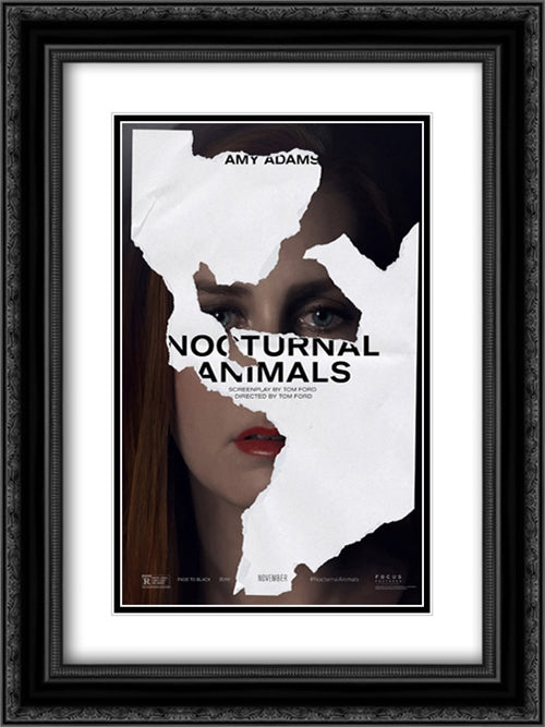 Nocturnal Animals 18x24 Black Ornate Wood Framed Movie Poster with Double Matting