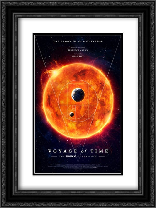 Voyage of Time 18x24 Black Ornate Wood Framed Movie Poster with Double Matting
