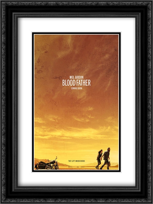 Blood Father 18x24 Black Ornate Wood Framed Movie Poster with Double Matting