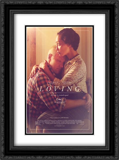 Loving 18x24 Black Ornate Wood Framed Movie Poster with Double Matting