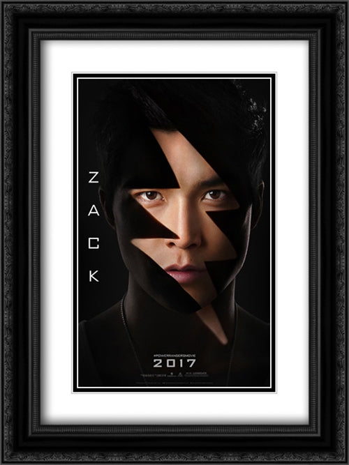 Power Rangers Zack 18x24 Black Ornate Wood Framed Movie Poster with Double Matting