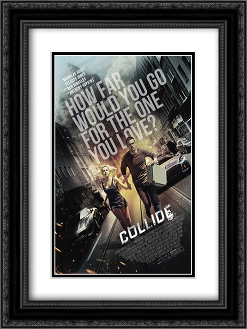 Collide 18x24 Black Ornate Wood Framed Movie Poster with Double Matting