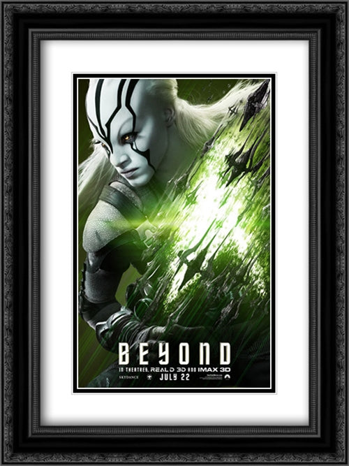 Star Trek Beyond 18x24 Black Ornate Wood Framed Movie Poster with Double Matting