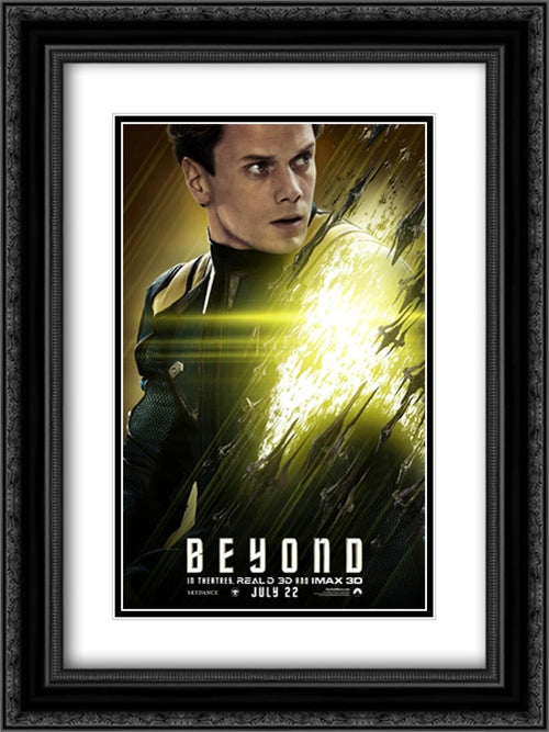 Star Trek Beyond 18x24 Black Ornate Wood Framed Movie Poster with Double Matting