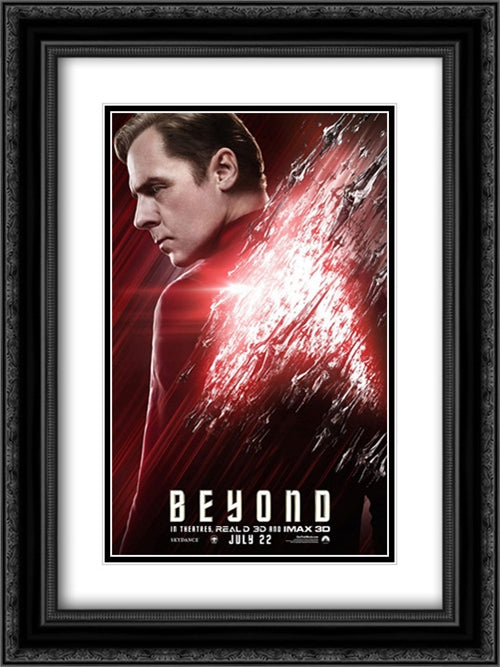 Star Trek Beyond 18x24 Black Ornate Wood Framed Movie Poster with Double Matting