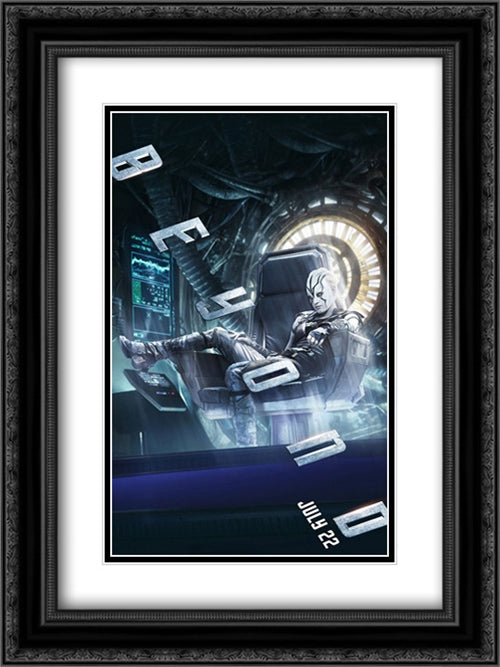 Star Trek Beyond 18x24 Black Ornate Wood Framed Movie Poster with Double Matting
