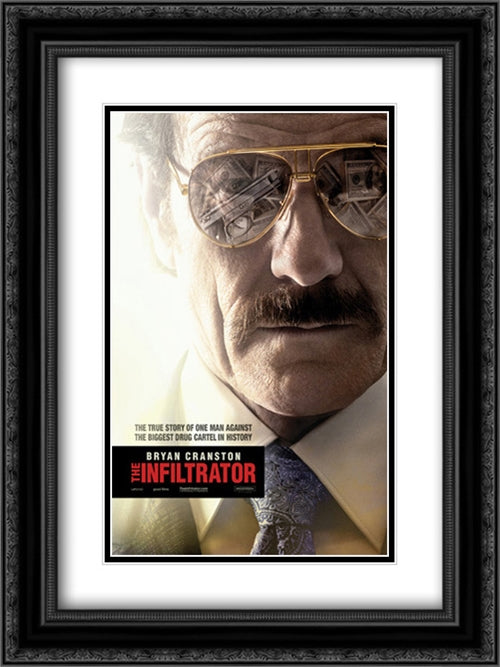The Infiltrator 18x24 Black Ornate Wood Framed Movie Poster with Double Matting