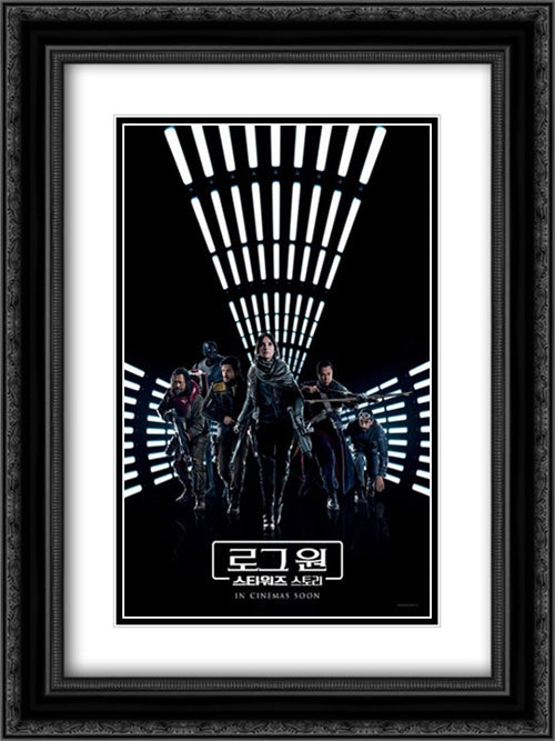 Rogue One: A Star Wars Story 18x24 Black Ornate Wood Framed Movie Poster with Double Matting