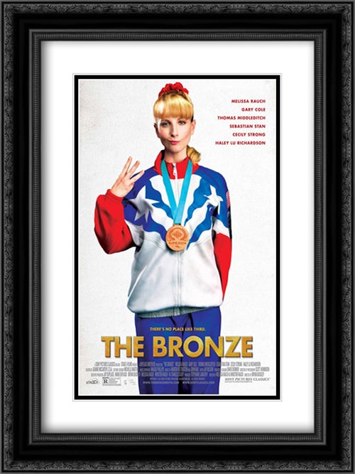 The Bronze 18x24 Black Ornate Wood Framed Movie Poster with Double Matting