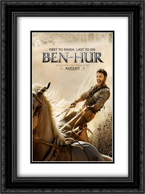 Ben-Hur 18x24 Black Ornate Wood Framed Movie Poster with Double Matting