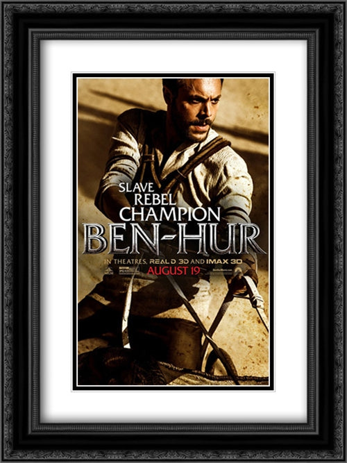 Ben-Hur 18x24 Black Ornate Wood Framed Movie Poster with Double Matting