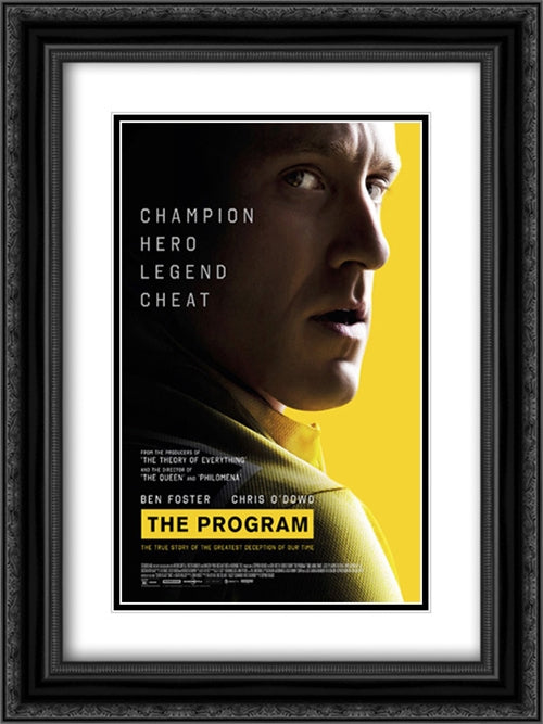 The Program 18x24 Black Ornate Wood Framed Movie Poster with Double Matting