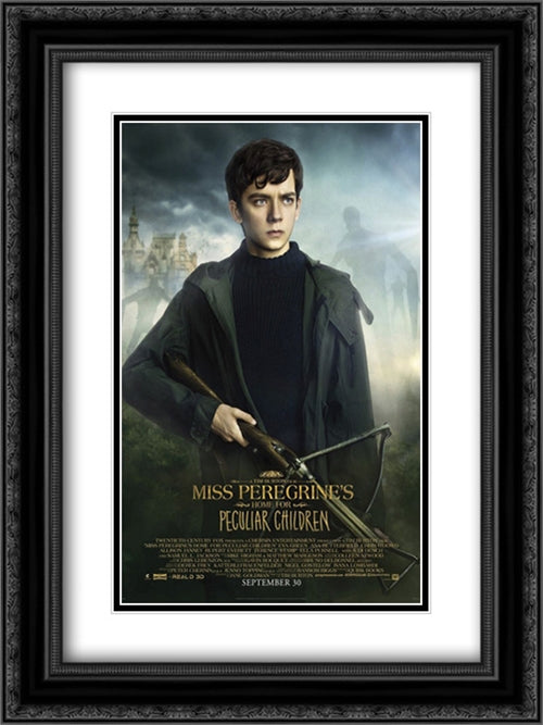 Miss Peregrine's Home for Peculiar Children 18x24 Black Ornate Wood Framed Movie Poster with Double Matting