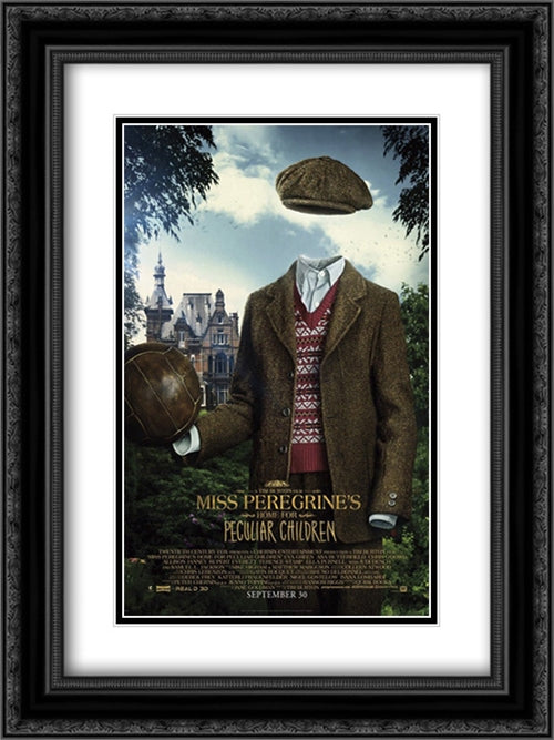 Miss Peregrine's Home for Peculiar Children 18x24 Black Ornate Wood Framed Movie Poster with Double Matting