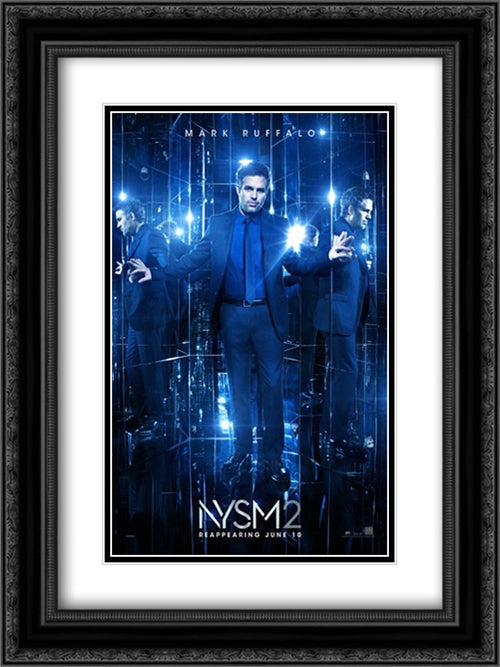 Now You See Me 2 18x24 Black Ornate Wood Framed Movie Poster with Double Matting