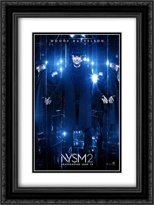 Now You See Me 2 18x24 Black Ornate Wood Framed Movie Poster with Double Matting