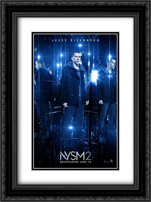 Now You See Me 2 18x24 Black Ornate Wood Framed Movie Poster with Double Matting