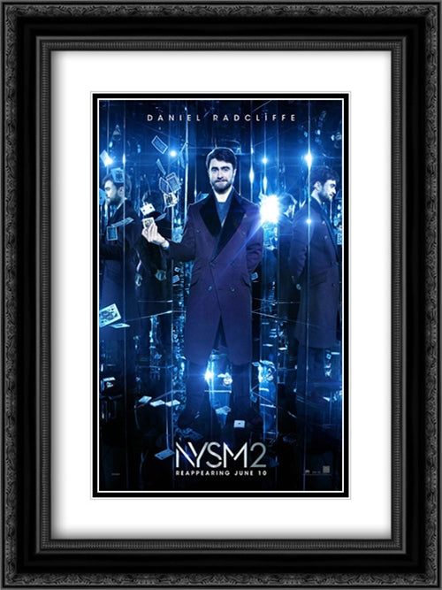 Now You See Me 2 18x24 Black Ornate Wood Framed Movie Poster with Double Matting