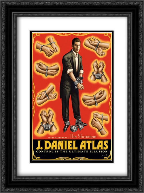 Now You See Me 2 18x24 Black Ornate Wood Framed Movie Poster with Double Matting