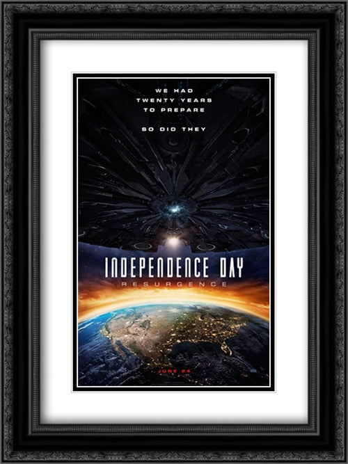 Tumbledown 18x24 Black Ornate Wood Framed Movie Poster with Double Matting
