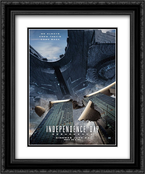 Tumbledown 20x24 Black Ornate Wood Framed Movie Poster with Double Matting