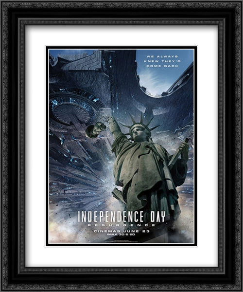 Tumbledown 20x24 Black Ornate Wood Framed Movie Poster with Double Matting