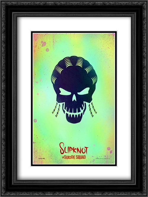 Suicide Squad 18x24 Black Ornate Wood Framed Movie Poster with Double Matting