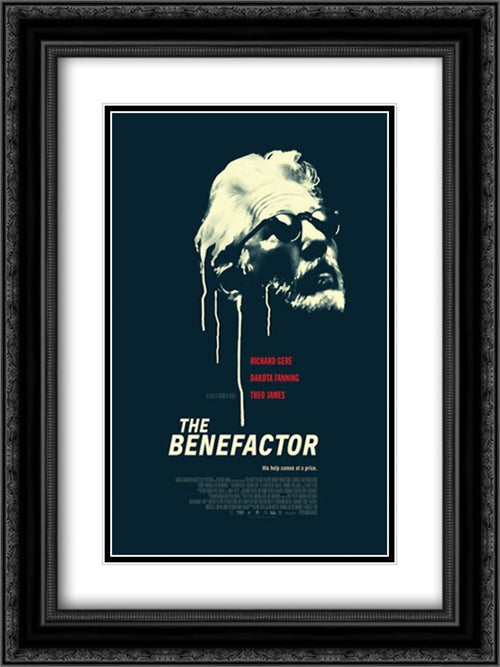 The Benefactor 18x24 Black Ornate Wood Framed Movie Poster with Double Matting