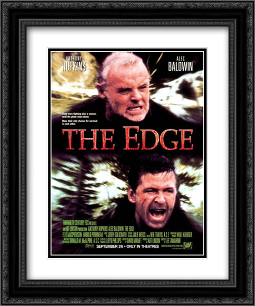 The Edge 20x24 Black Ornate Wood Framed Movie Poster with Double Matting