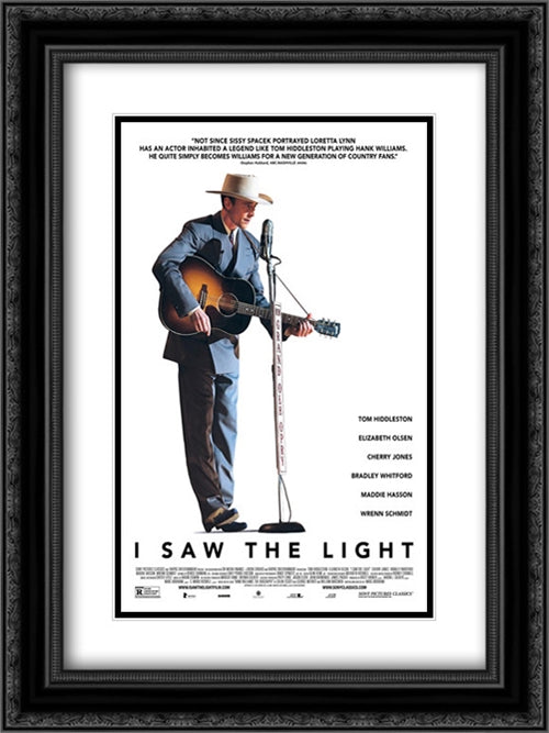 I Saw the Light 18x24 Black Ornate Wood Framed Movie Poster with Double Matting