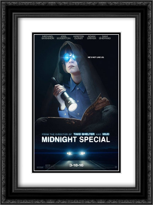 Midnight Special 18x24 Black Ornate Wood Framed Movie Poster with Double Matting