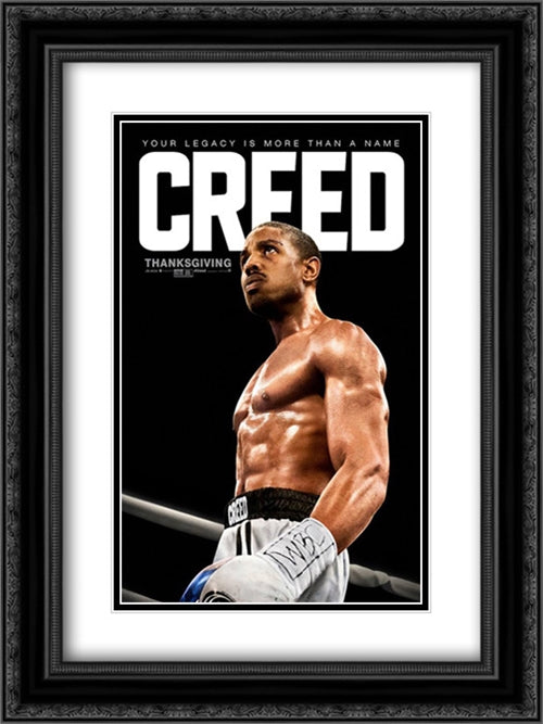 Creed 18x24 Black Ornate Wood Framed Movie Poster with Double Matting