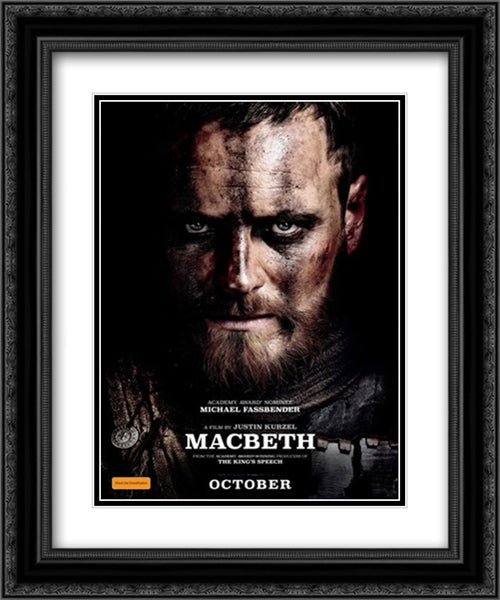 Macbeth 20x24 Black Ornate Wood Framed Movie Poster with Double Matting