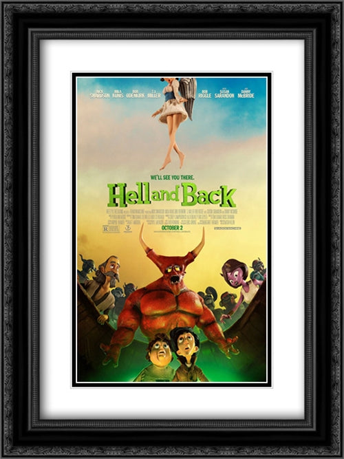 Hell & Back 18x24 Black Ornate Wood Framed Movie Poster with Double Matting
