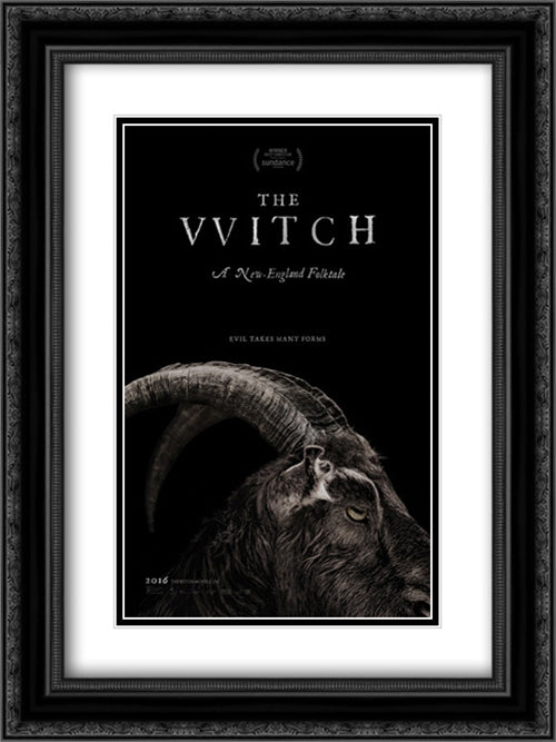 The Witch 18x24 Black Ornate Wood Framed Movie Poster with Double Matting
