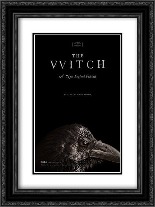 The Witch 18x24 Black Ornate Wood Framed Movie Poster with Double Matting