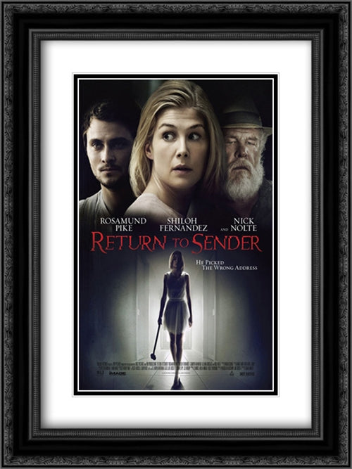 Return To Sender 18x24 Black Ornate Wood Framed Movie Poster with Double Matting
