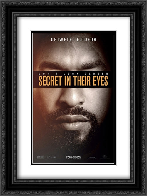 Secret in Their Eyes 18x24 Black Ornate Wood Framed Movie Poster with Double Matting