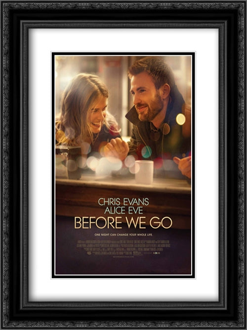 Before We Go 18x24 Black Ornate Wood Framed Movie Poster with Double Matting