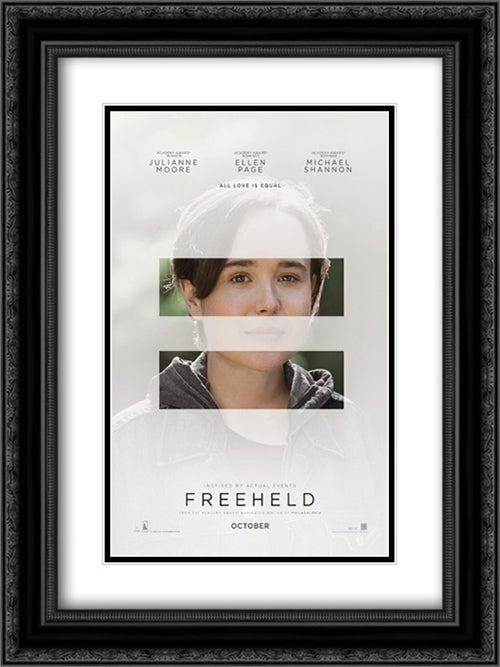 Freeheld 18x24 Black Ornate Wood Framed Movie Poster with Double Matting