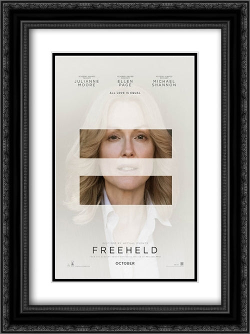 Freeheld 18x24 Black Ornate Wood Framed Movie Poster with Double Matting