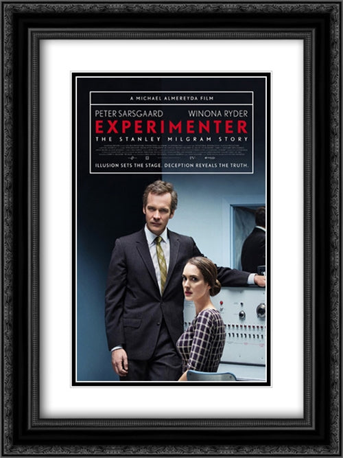 Experimenter 18x24 Black Ornate Wood Framed Movie Poster with Double Matting
