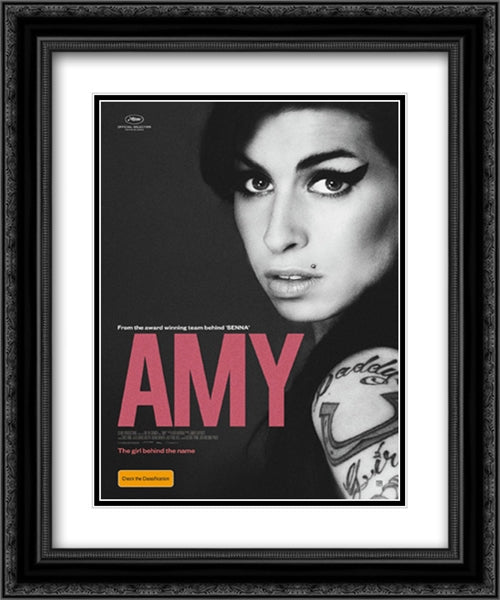 Amy 20x24 Black Ornate Wood Framed Movie Poster with Double Matting