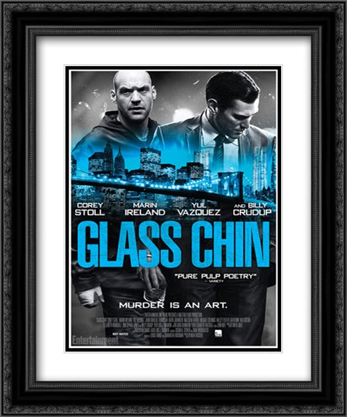 Glass Chin 20x24 Black Ornate Wood Framed Movie Poster with Double Matting